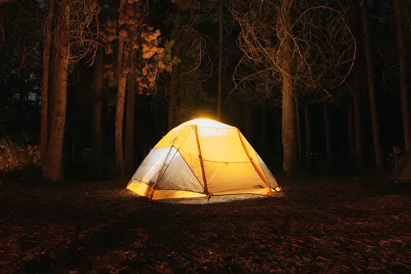 Tent with light