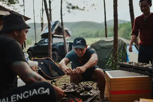 cooking while car camping