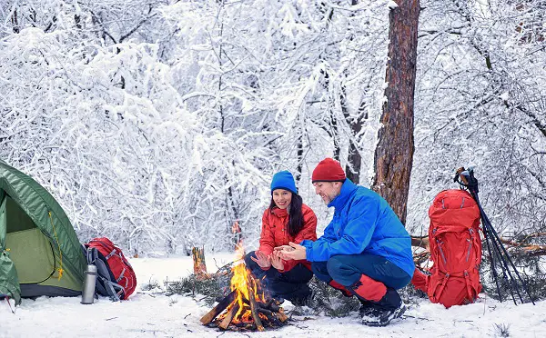 winter camping activities